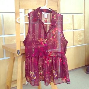 Sheer floral shirt (never worn before)