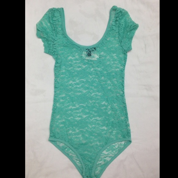 ❌SOLD❌ Mint Green Floral Print Onesie