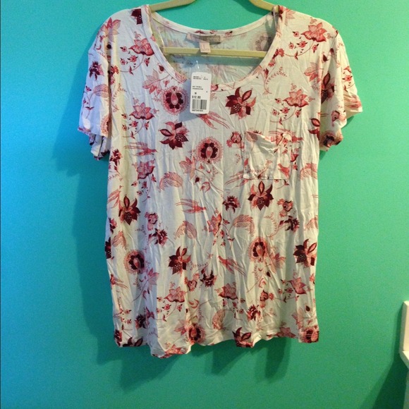 Forever 21 Floral Pocket Tee NWT