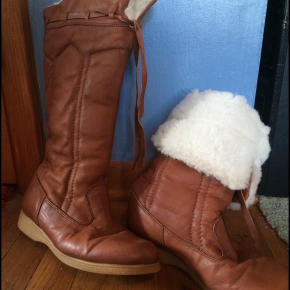 Bastien Husky Goat Fur Caramel Leather Winter Boot