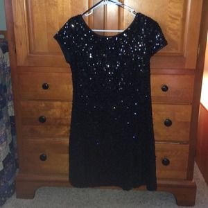 Little Black Sequin Dress