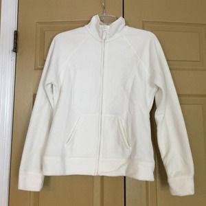 Old Navy Off-White M Size Zip Up Fleece