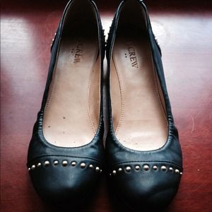 J.CREW Black Ballet Flats. Size 7 best fit 6 1/2