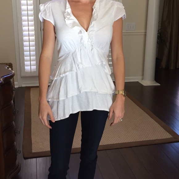Anthropologie ruffle top