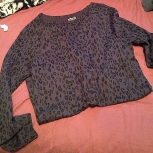 Cheetah print over sized crew neck
