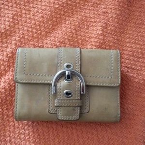 Coach small tan leather wallet