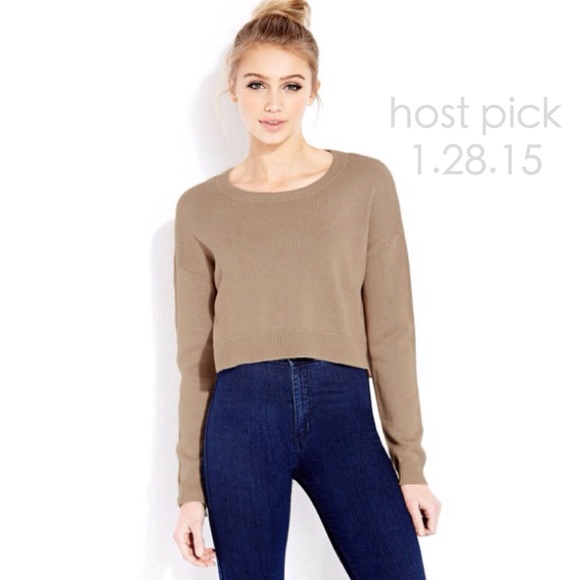 Forever 21 Sweaters - 🎉HP🎉 Forever 21 Cropped Sweater Taupe Brown