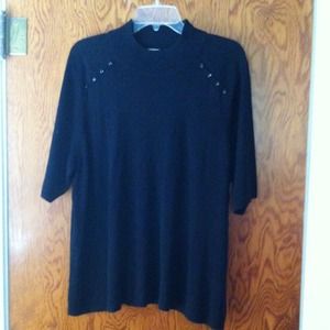 Reduced Black mock turtle neck