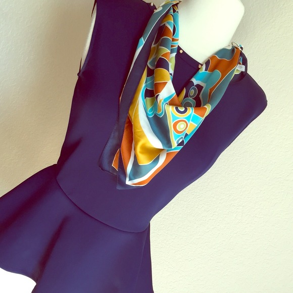 Forever 21 Tops - Navy blue peplum