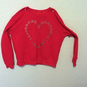 long sleeve heart sweater
