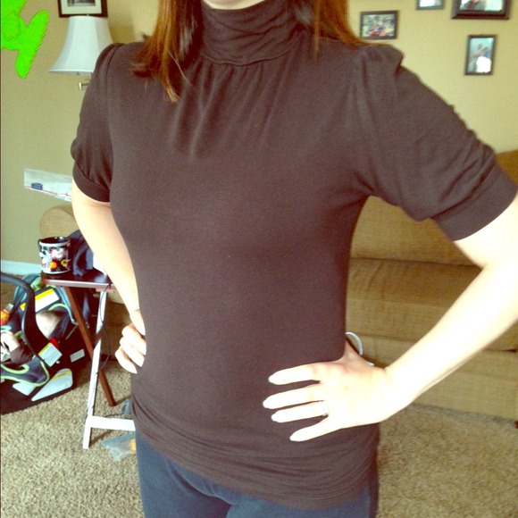 Brown turtle neck