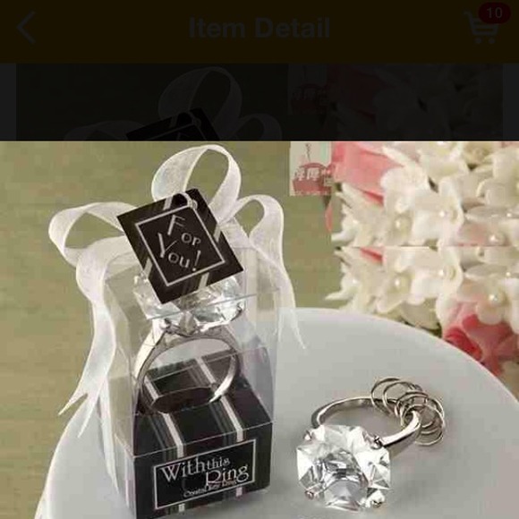 Diamond ring key chain