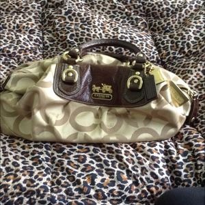 Coach Signature Madison Sabrina Satchel - Beige