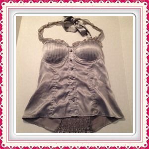 Gray halter top