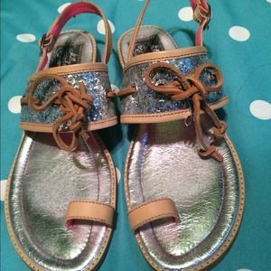 Glitter sperry sandals!