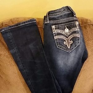 Rock Revival dark wash jeans. 24L.
