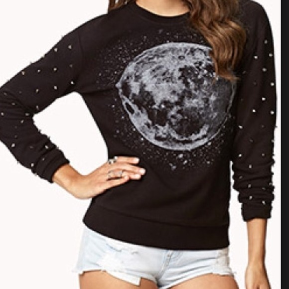 Forever 21 Sweaters - Forever 21 Black/ silver spike pullover