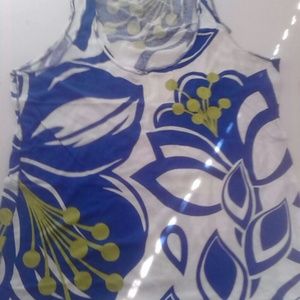 Old navy white/blue/green tank