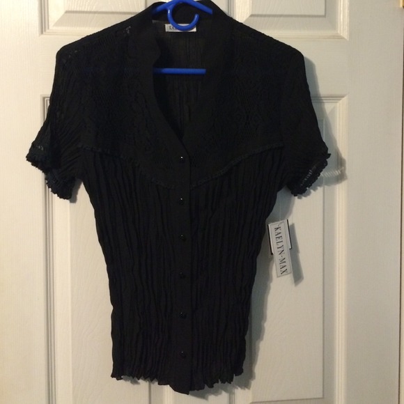 Black dressy button up - Picture 1 of 3