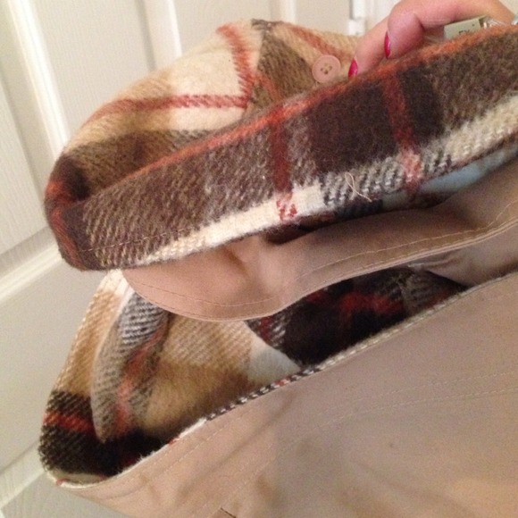 Vintage trench with detachable plaid lining - Picture 3 of 3