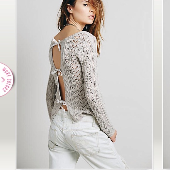 Free People Tops - Free People "Tight Lace Tie Up Back" sweater. NWT