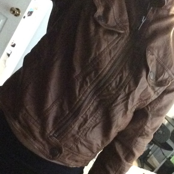 Light brown faux leather jacket