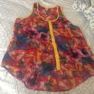 **Floral High Low Tank**