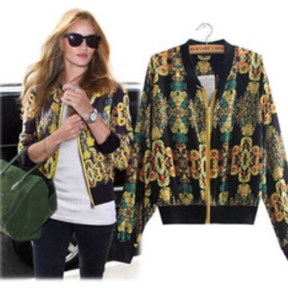 Multi color bomber jacket