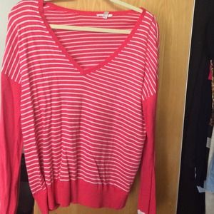 Pink-Striped Sweater