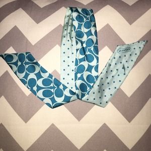 Coach ponytail scarf.