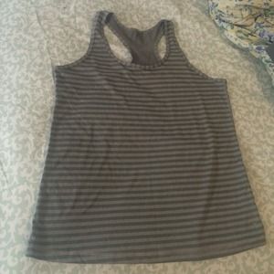 **Grey stripe Racerback Tank**