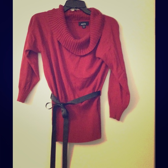 Red Cowl Neck Sweater