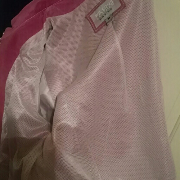 NEW SALE ROSE COLORED BOMBER JACKET - Picture 3 of 3