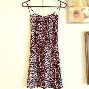 Strapless cheetah flirty dress!