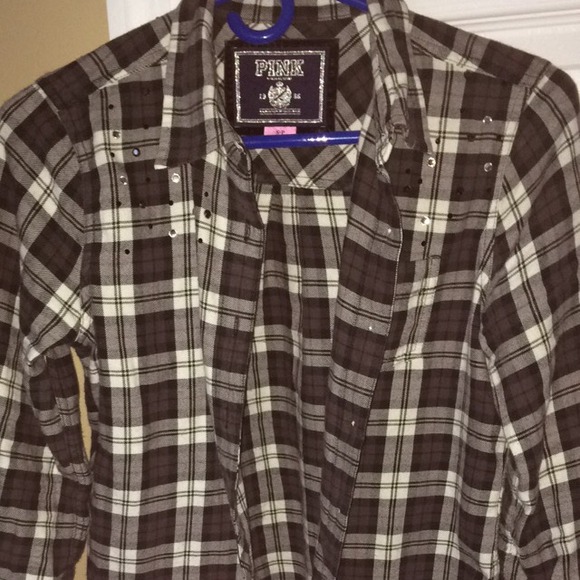 Victoria secret rhinestoned flannel - Picture 2 of 4