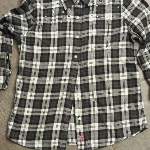 Victoria secret rhinestoned flannel - Picture 4 of 4