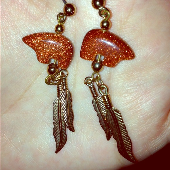 Native American Bear earrings