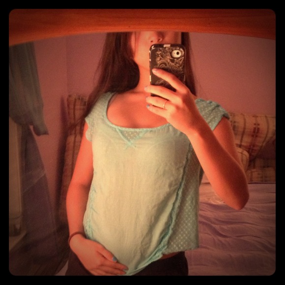A&F Turquoise Ainsley Top