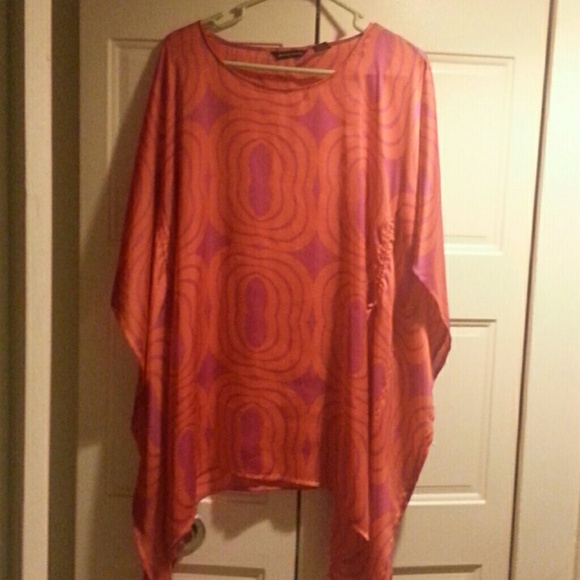 Orange and Fuchsia Blouse