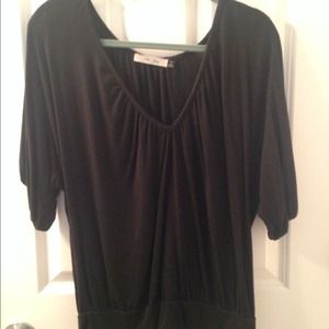 Old Navy black double v top
