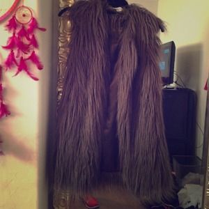 Faux fur vest