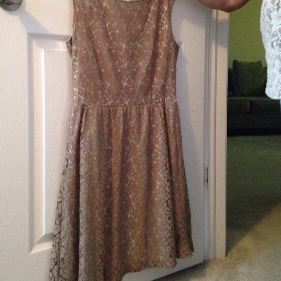 Brown lacs dress