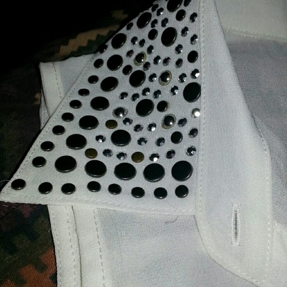 white, see through shirt.