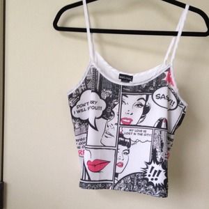 Crop tank - loose - white