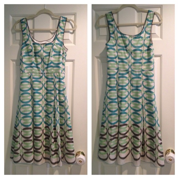 Beautiful Lyndia dress, blue green brown