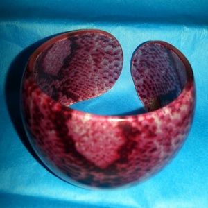 Pink Python print bracelet