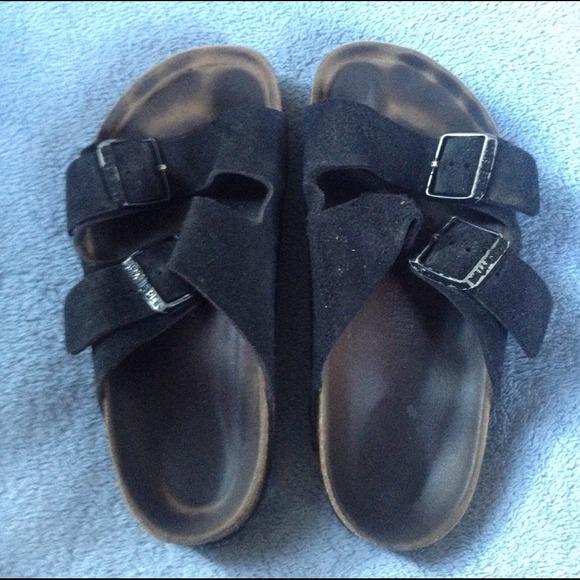 Birkenstock Shoes - Black suede Birkenstocks