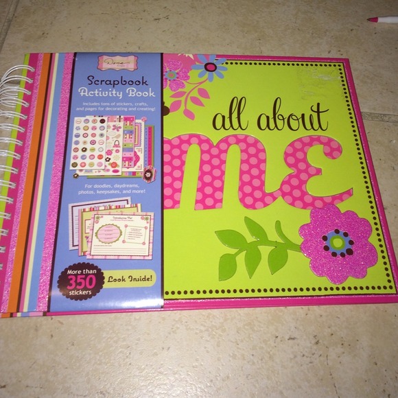All About Me scrapbook and Aztec bookbag