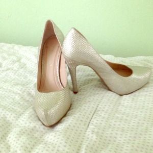 Selling BCBG platforms.