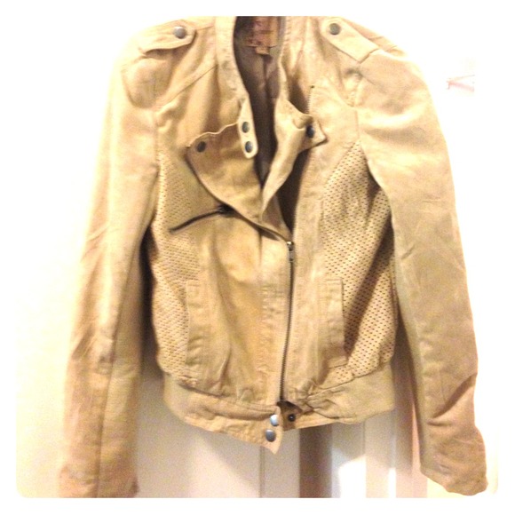 Faux suede bomber jacket